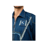 BIKER FRAY DENIM JACKET MEN