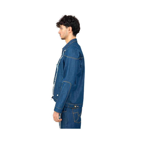 BIKER FRAY DENIM JACKET MEN