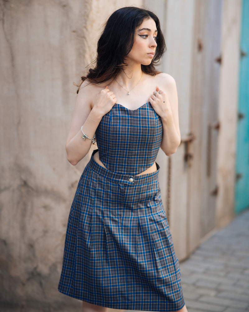 Women's Pleated Skirt | Checkmate Pleated Skirt | Janta Kumari