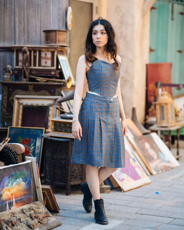 Women's Pleated Skirt | Checkmate Pleated Skirt | Janta Kumari