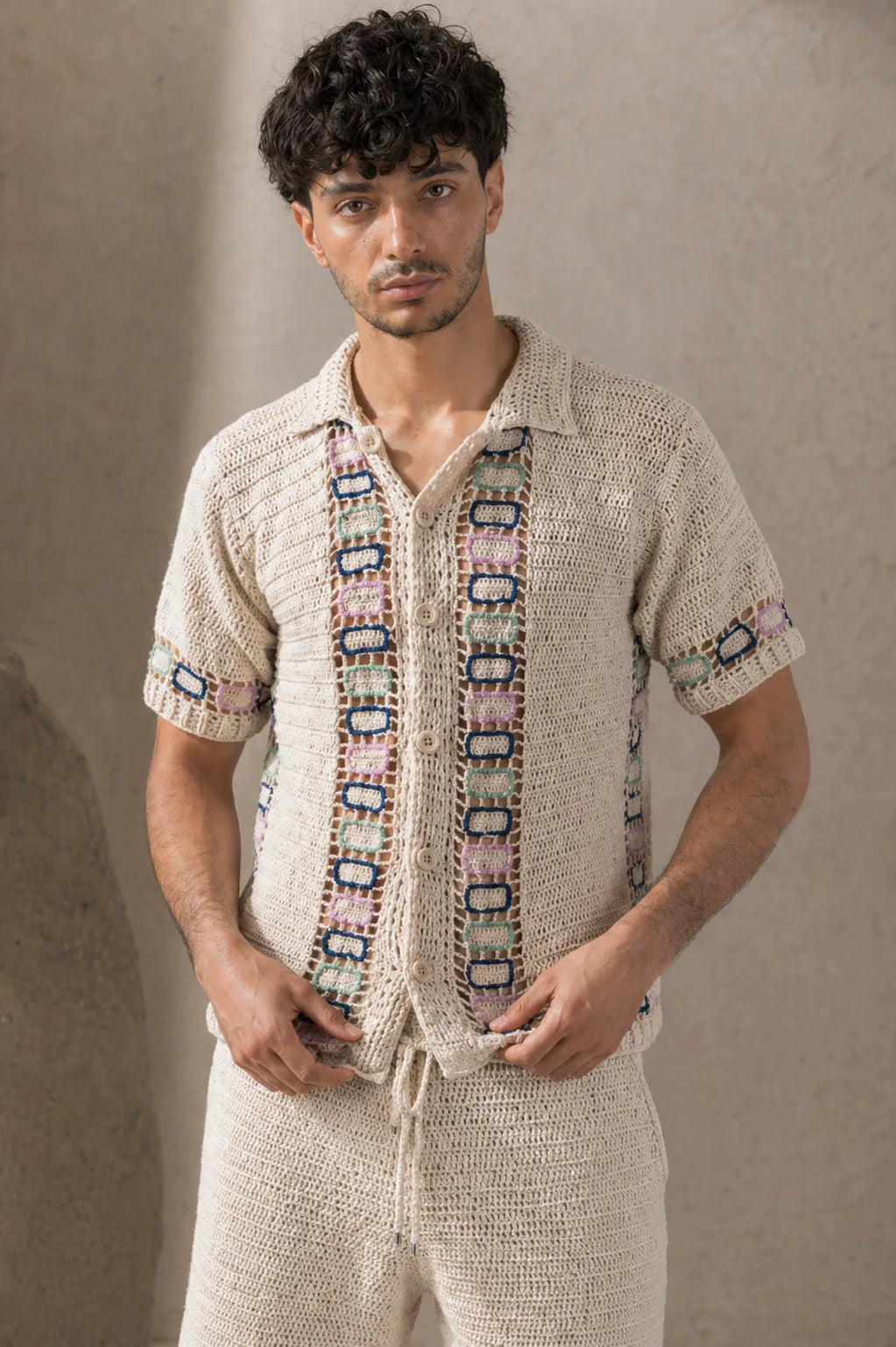 SUNSET CROCHET SHIRT MEN