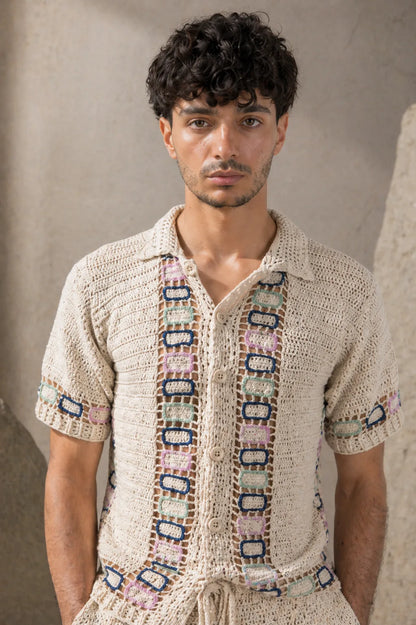 SUNSET CROCHET SHIRT MEN