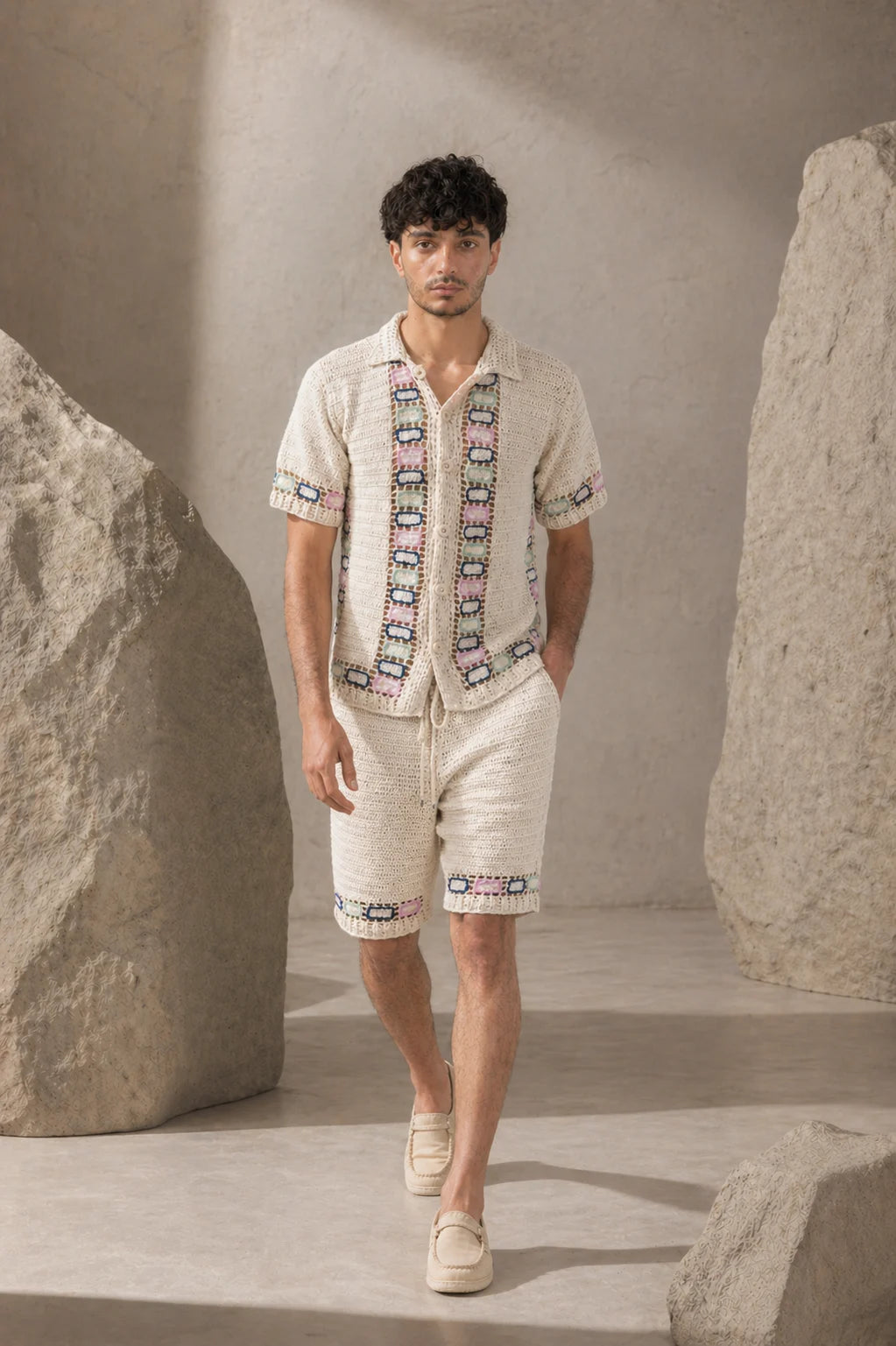SUNSET CROCHET SHIRT MEN