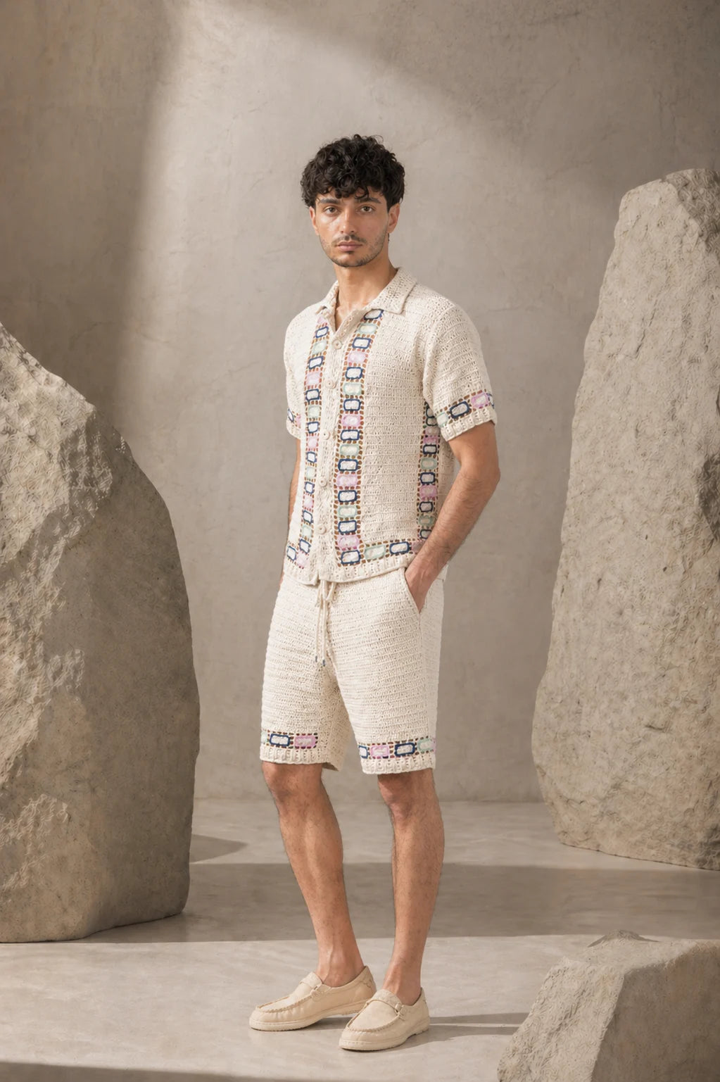 SUNSET CROCHET SHIRT MEN