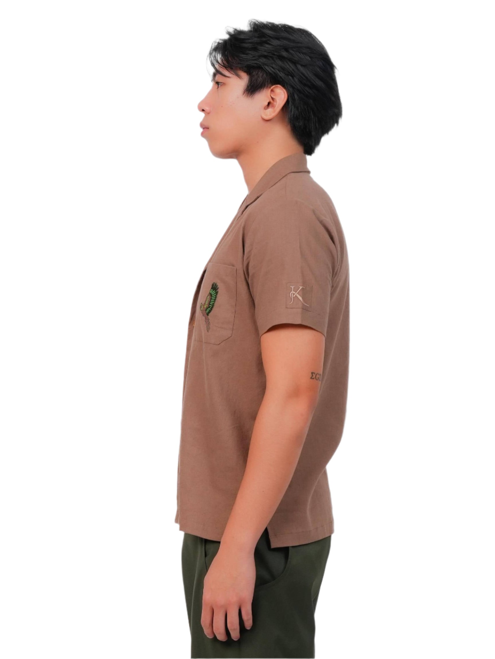 DESSERT BLOOM SHIRT MEN | CAMP COLLAR SHIRT | EMBROIDERED SHIRT | JANTAKUMARI