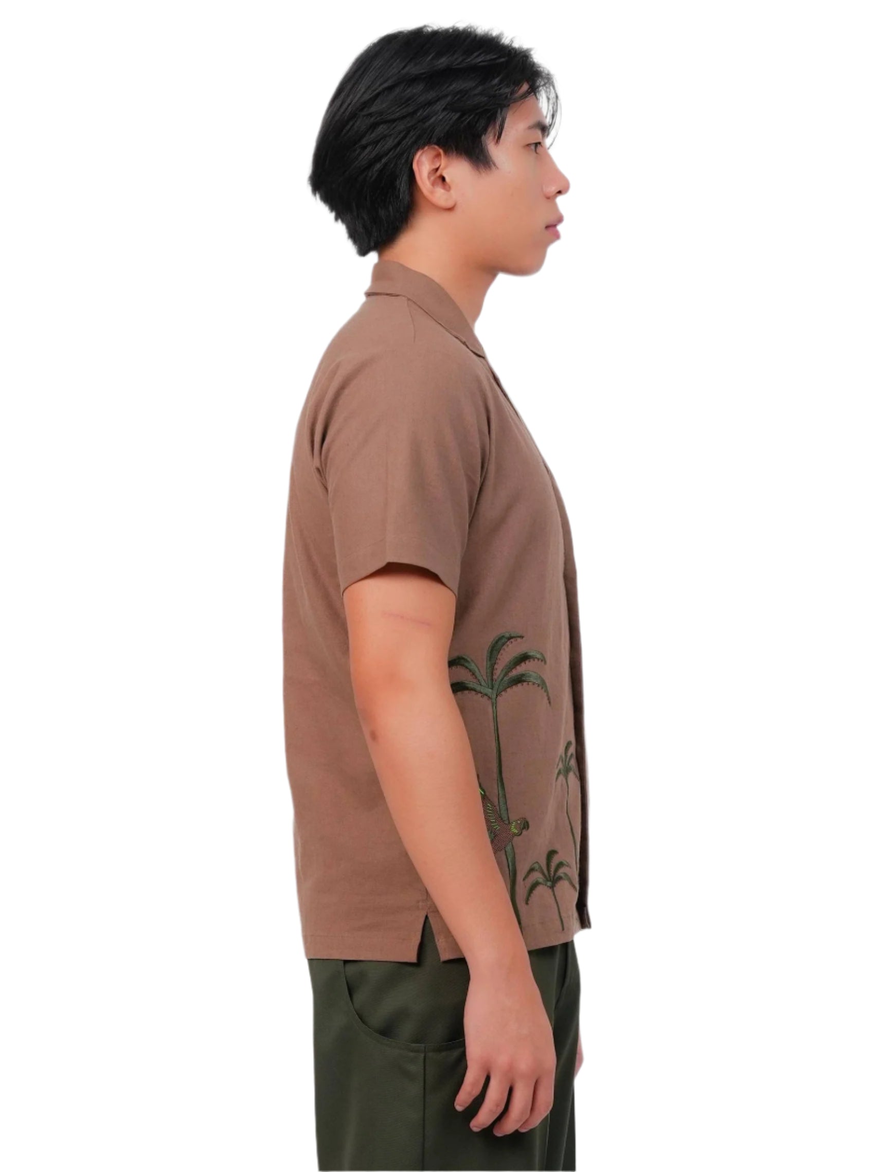 DESSERT BLOOM SHIRT MEN | CAMP COLLAR SHIRT | EMBROIDERED SHIRT | JANTAKUMARI