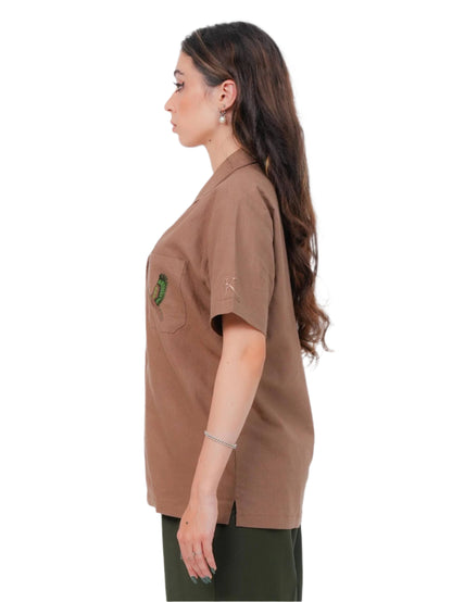 DESSERT BLOOM SHIRT WOMEN | CAMP COLLAR SHIRT | CASUAL WEAR | EMBROIDERED SHIRT | JANTAKUMARI