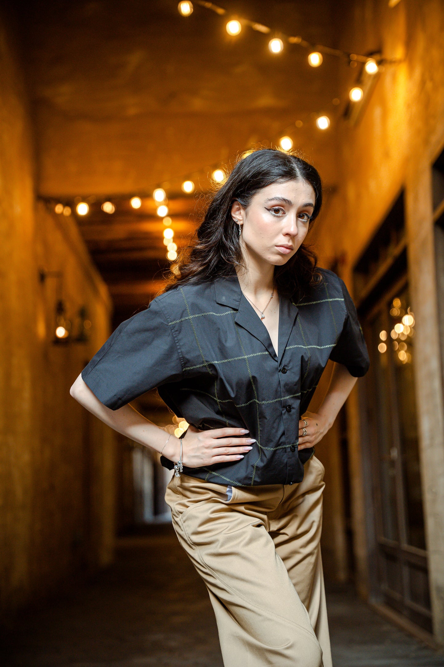 ZIGGY  EMBROIDERED CAMP COLLAR SHIRT
