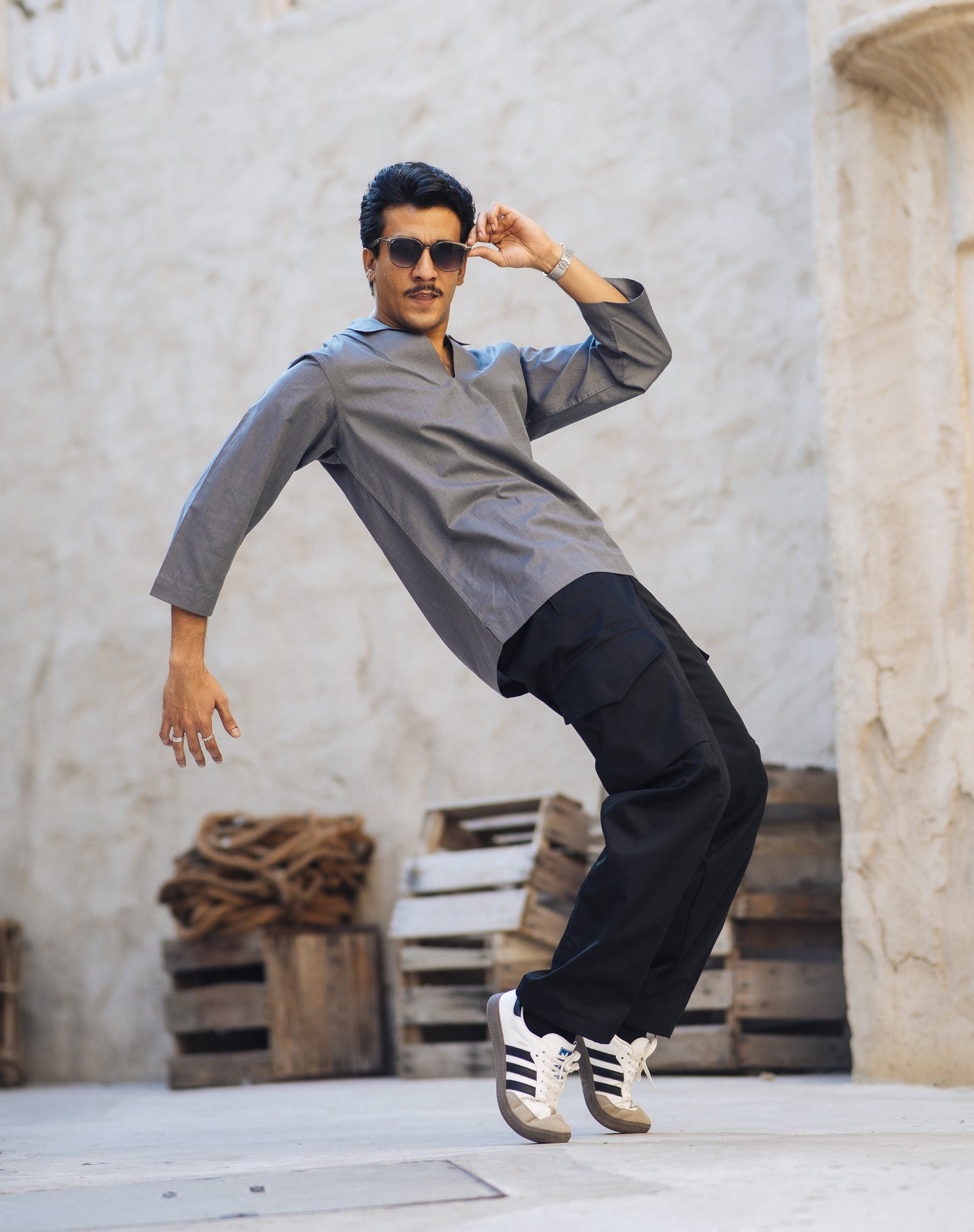 SIDE WIRE CARGO TROUSERS