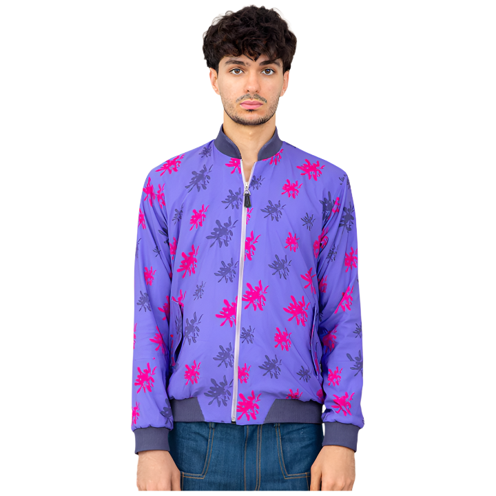 FLORAL PRINTED BOMBER JACKET MEN