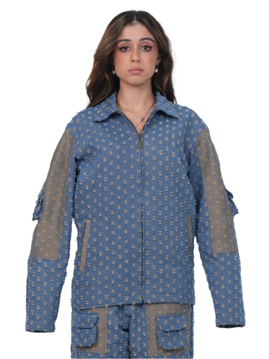 GLIDED FRAY DENIM JACKET WOMEN | DENIM JACKET | JANTAKUMARI