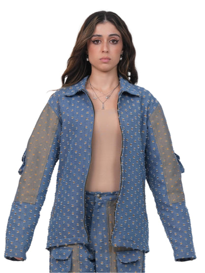 GLIDED FRAY DENIM JACKET WOMEN | DENIM JACKET | JANTAKUMARI