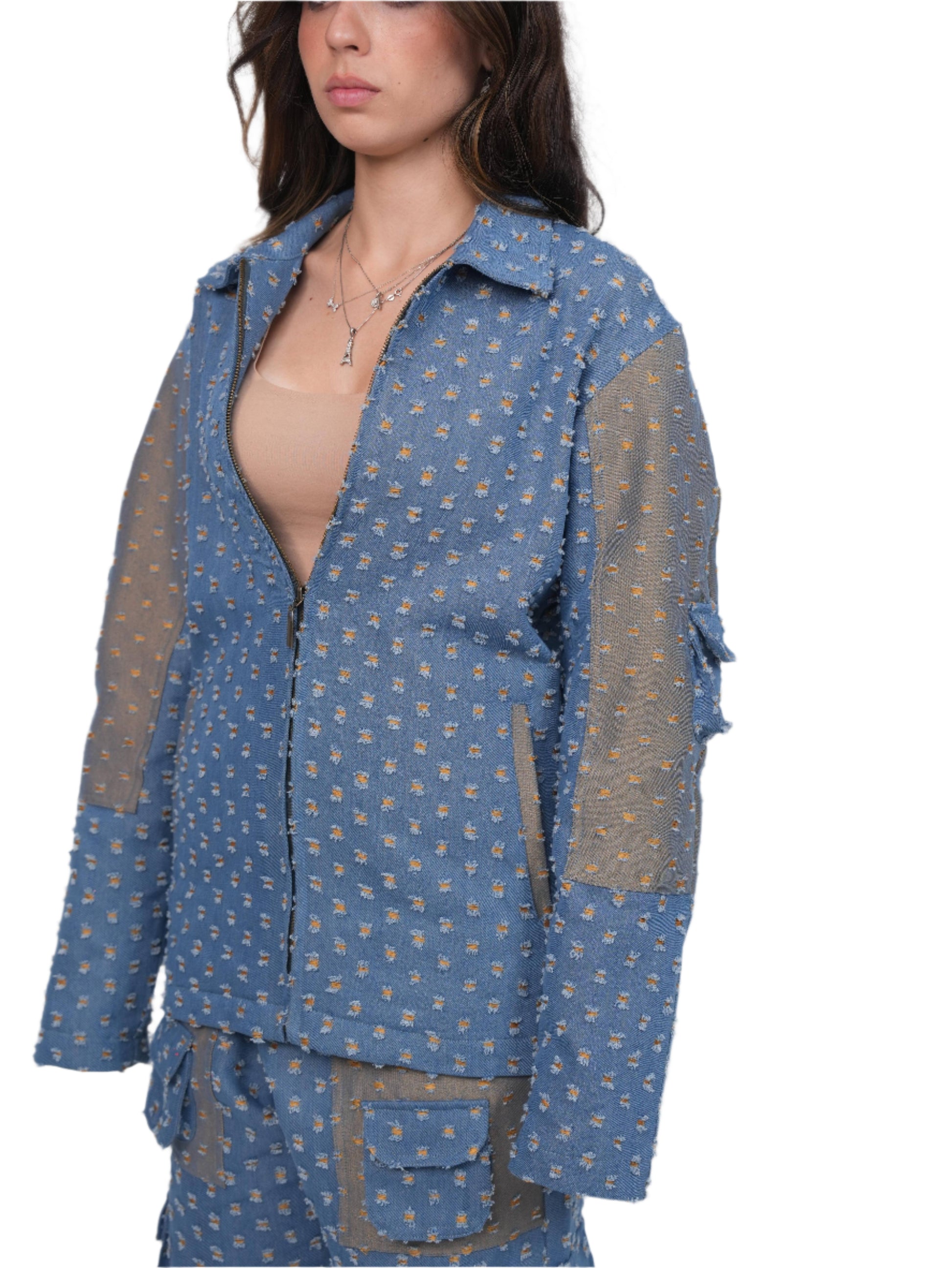 GLIDED FRAY DENIM JACKET WOMEN | DENIM JACKET | JANTAKUMARI