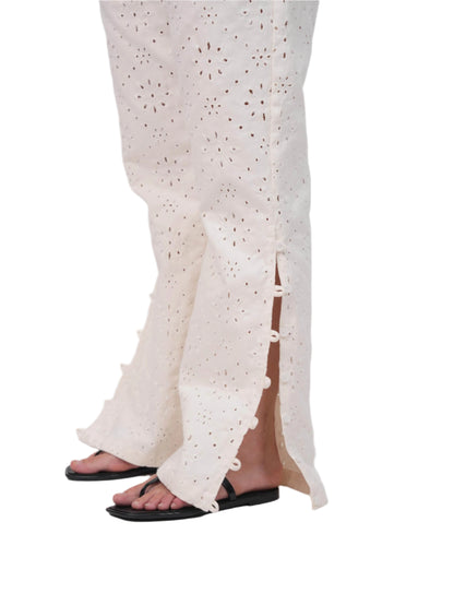 IVORY GAZE SET | CORD-SET | CHIKANKARI SET | JANTAKUMARI