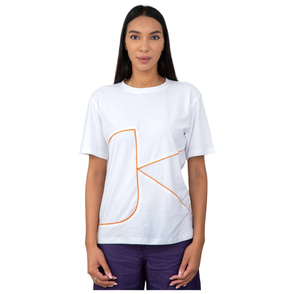 White Graphic Tees | Jk Piping T-Shirt | Janta Kumari
