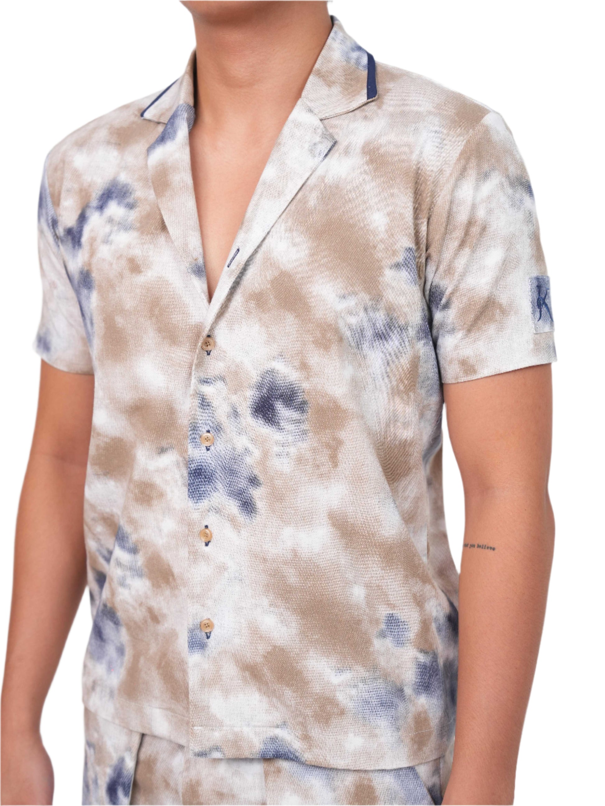 MARBLEWAVE SHIRT MEN | CAMP COLLAR | CASUAL WEAR | EVERYDAY WEAR