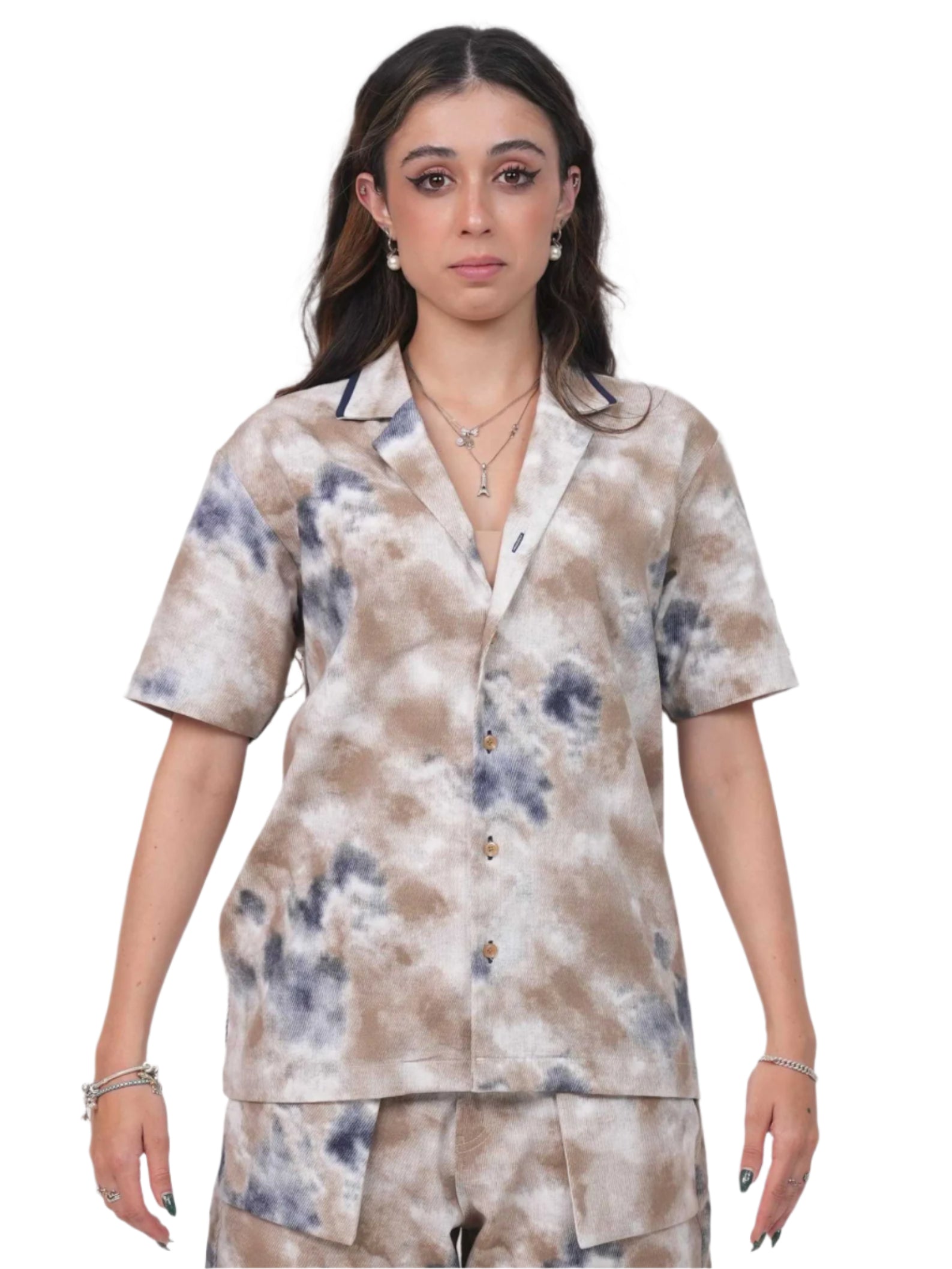 MARBLEWAVE SHIRT WOMEN | CAMP COLLAR SHIRT | CASUAL WEAR | EVERYDAY WEAR | JANTAKUMARI
