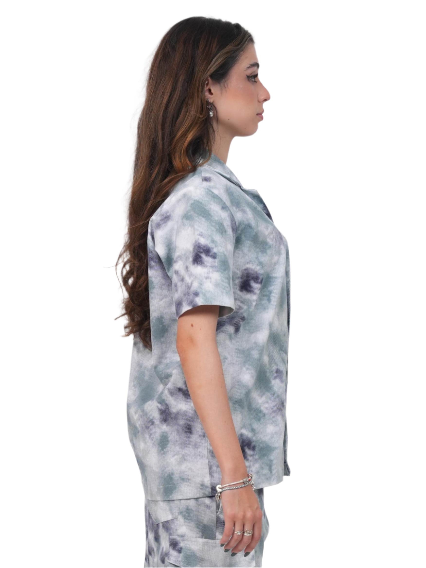 MARBLE TIE DYE CAMP SHIRT WOMEN | CAMP SHIRT WOMEN | DAILY WEAR | JANTAKUMARI