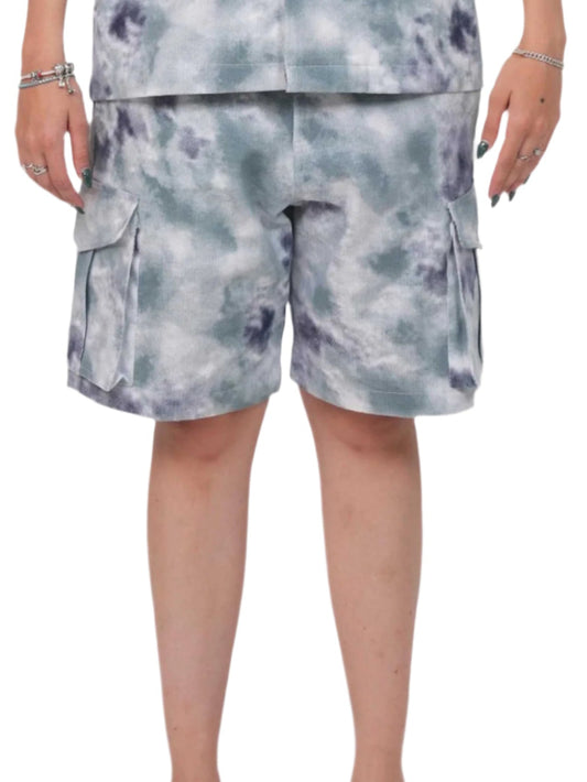 MARBLE TIE DYE CARGO SHORTS WOMEN | CASUAL SHORTS | DAILY WEAR | JANTAKUMARI