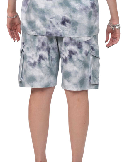 MARBLE TIE DYE CARGO SHORTS WOMEN | CASUAL SHORTS | DAILY WEAR | JANTAKUMARI