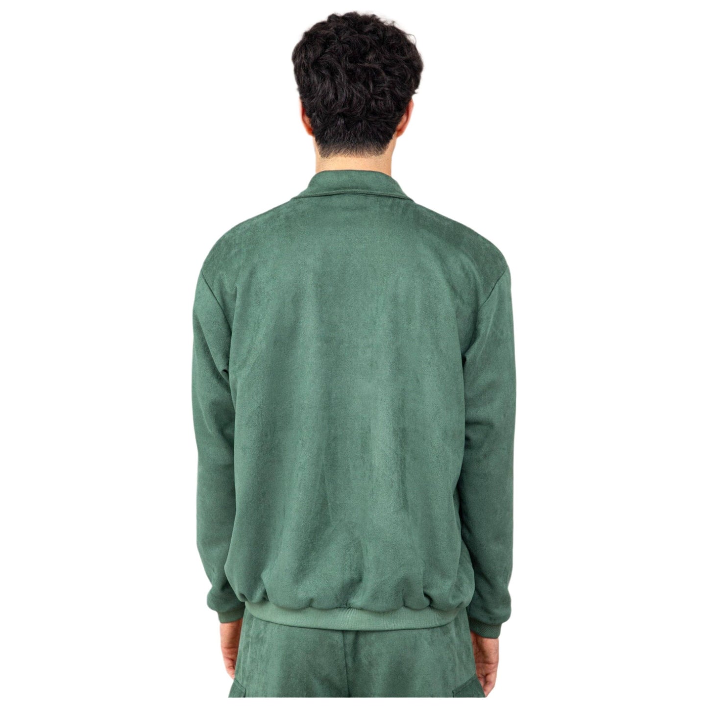 OLIVE GREEN EMBROIDERY BOMBER JACKET - Janta Kumari 