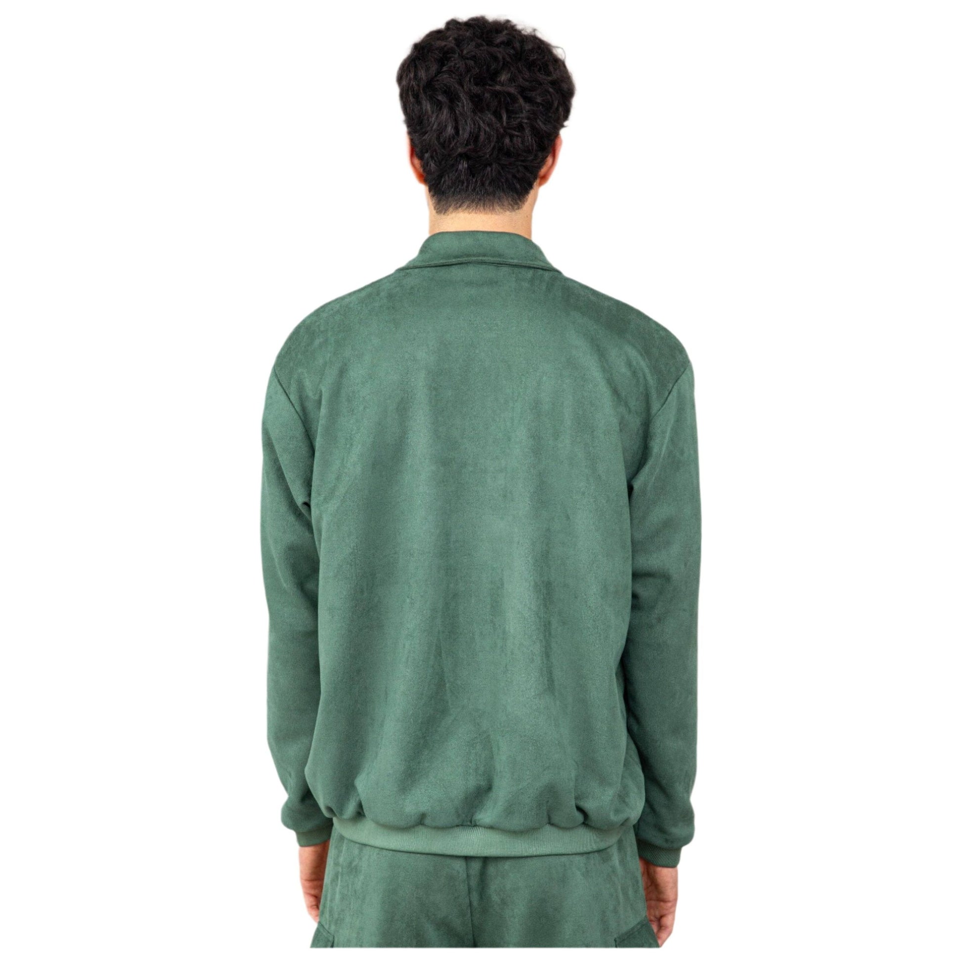 OLIVE GREEN EMBROIDERY BOMBER JACKET - Janta Kumari 