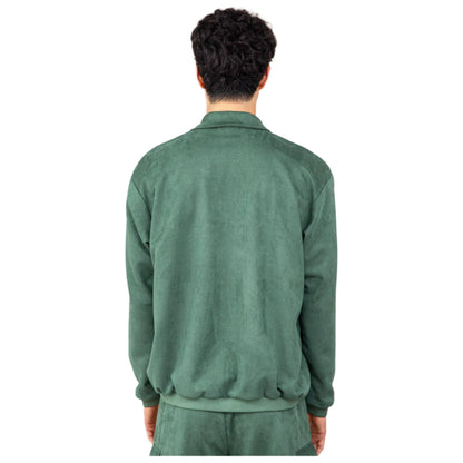 OLIVE GREEN EMBROIDERY BOMBER JACKET - Janta Kumari 