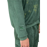 OLIVE GREEN EMBROIDERY BOMBER JACKET