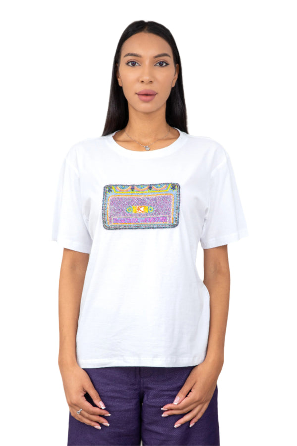 Retro Embroidered Shirt | Retro Cassette Shirt | Janta Kumari