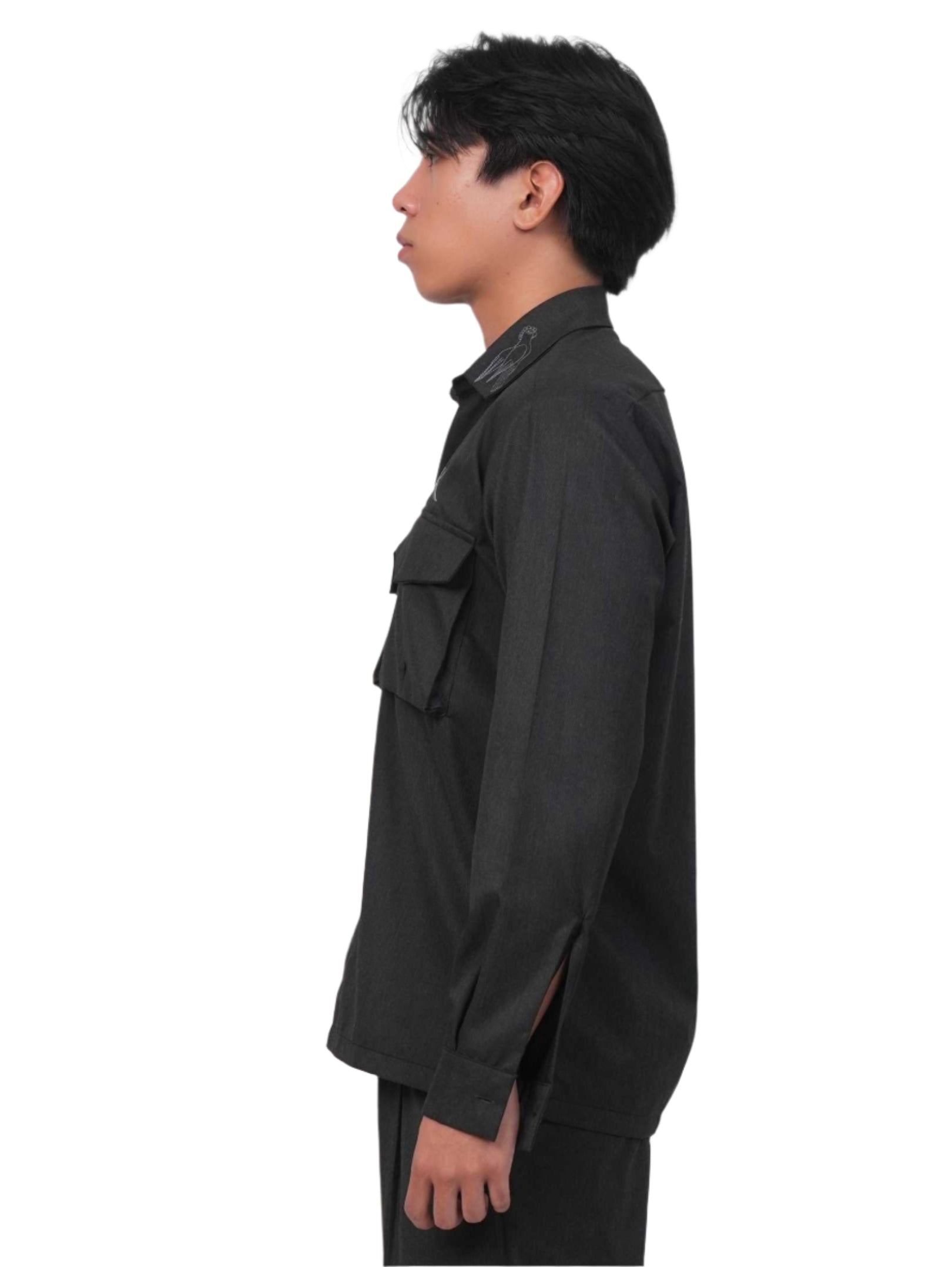 SLATE CARGO SHIRT | LUXURY CASUAL SHIRT | JANTAKUMARI