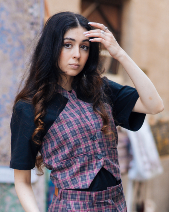 Women's Waist Coat | Street Check Waistcoat | Janta Kumari
