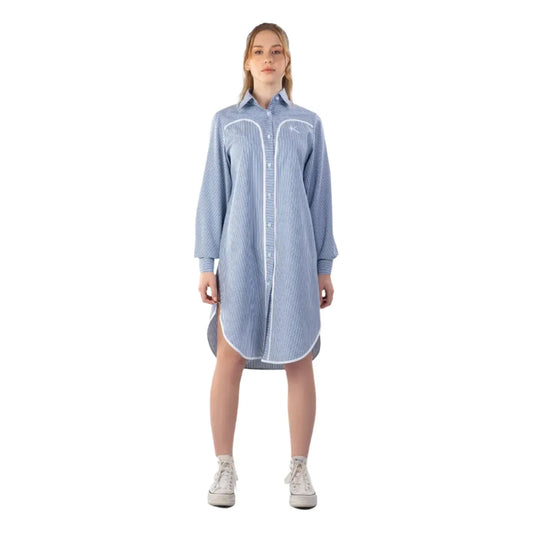 Stripe Shirt Dress | Long Shirt Dress | Janta Kumari