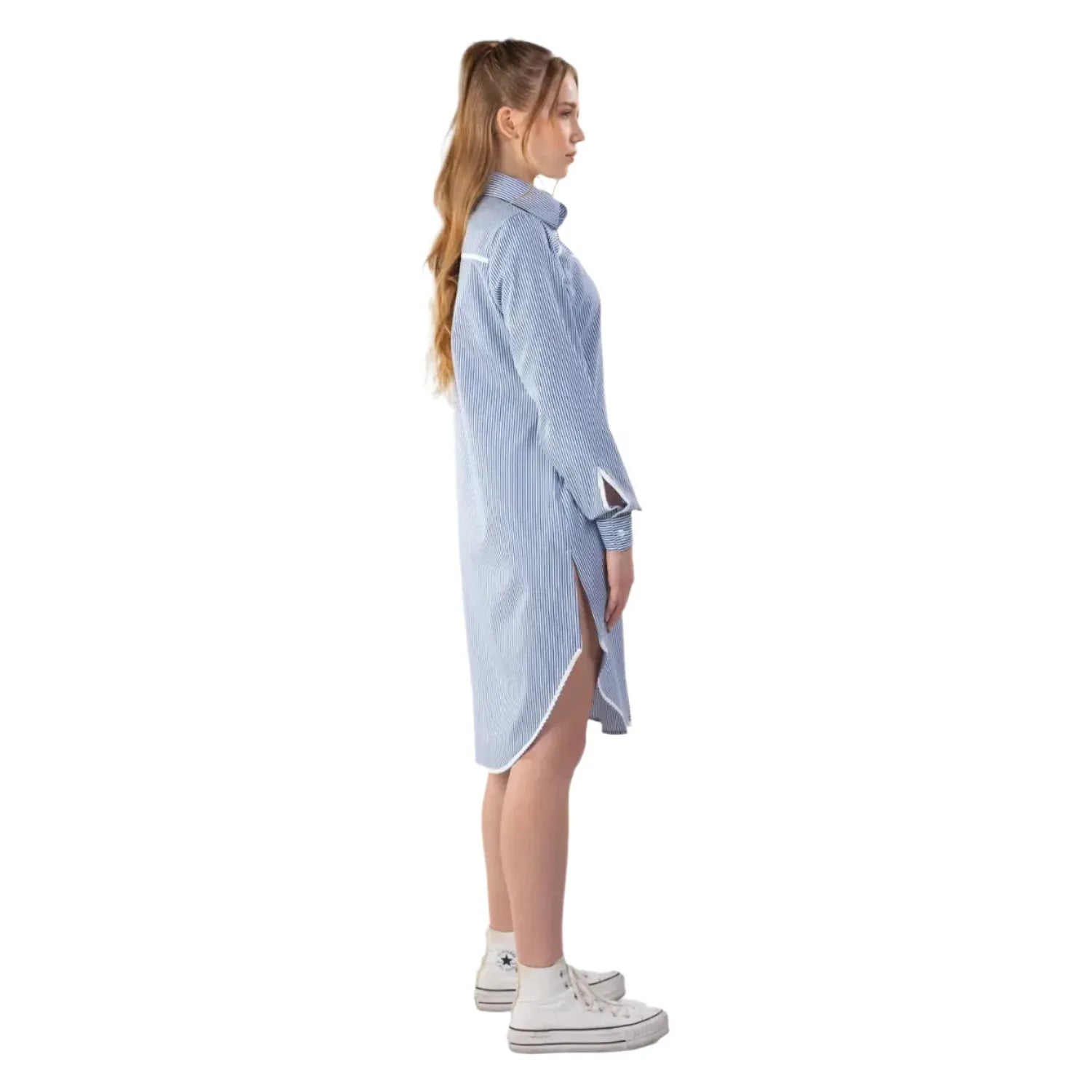 Stripe Shirt Dress | Long Shirt Dress | Janta Kumari