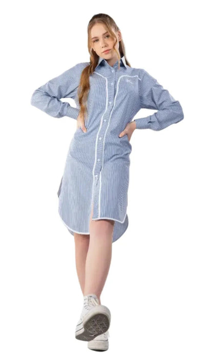 Stripe Shirt Dress | Long Shirt Dress | Janta Kumari