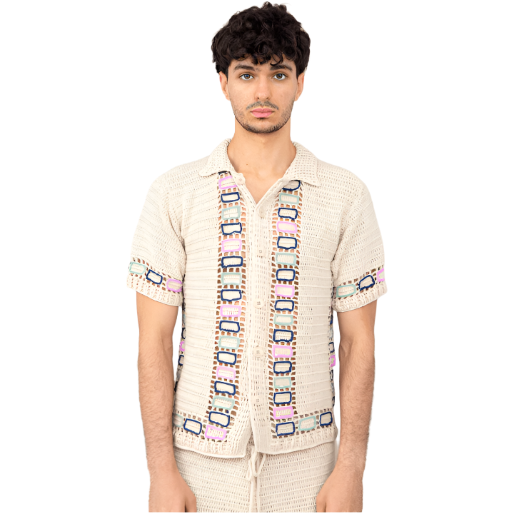 SUNSET CROCHET SHIRT MEN