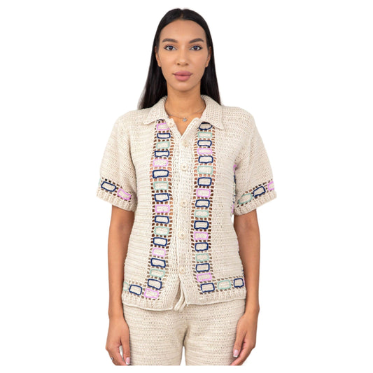 Women's Crochet Shirt | Sunset Crochet Shirt | Janta Kumari
