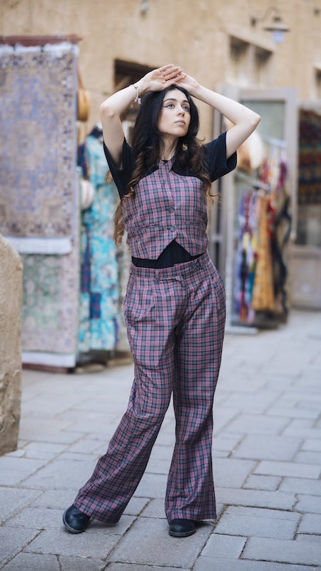 Women's Tartan Trousers | Tartan Pleated Trousers | Janta Kumari