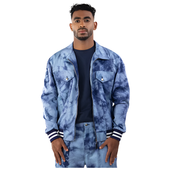 TIE DYE DENIM JACKET MEN