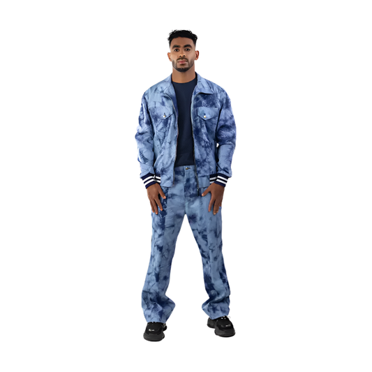 TIE DYE DENIM PANTS - Janta Kumari 