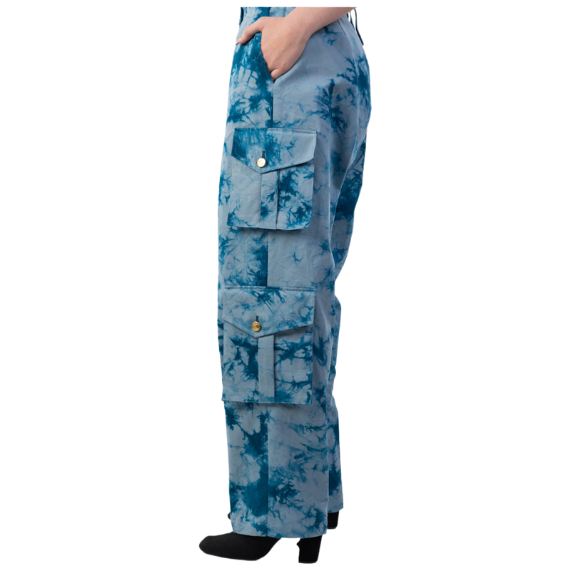 Flare Cargo Pants | Denim Cargo Pants | Janta Kumari