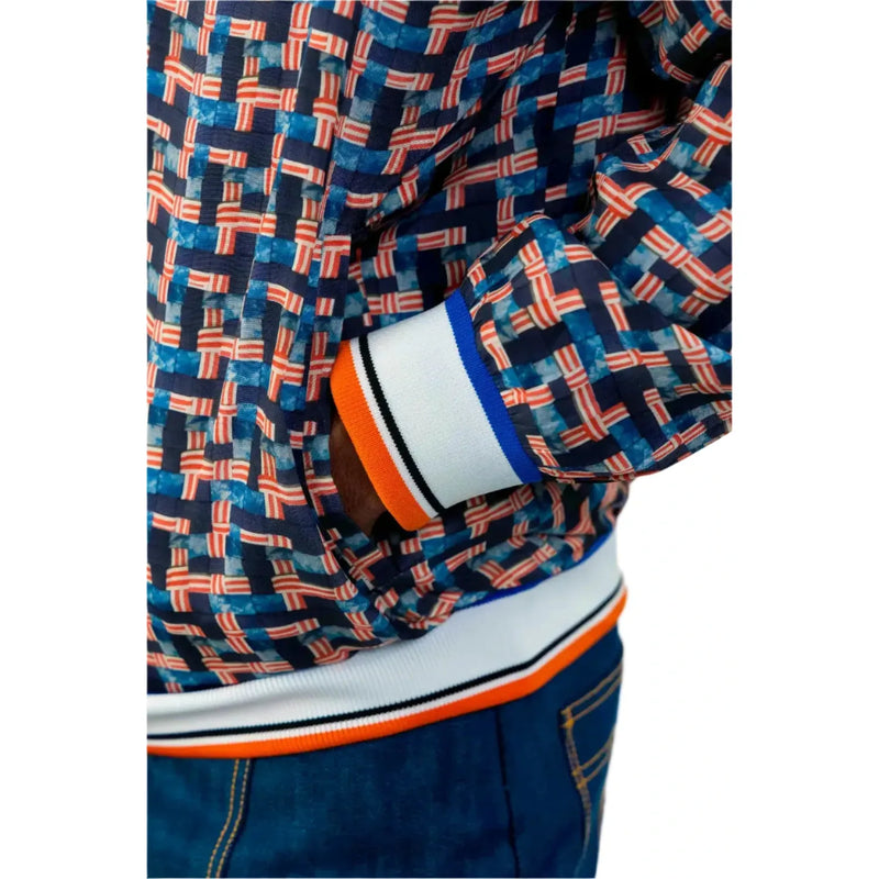 WEAVE PRINT BOMBER JACKET MEN