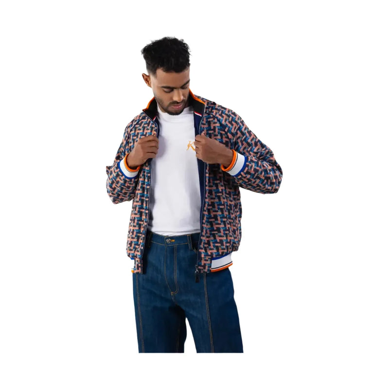 WEAVE PRINT BOMBER JACKET MEN