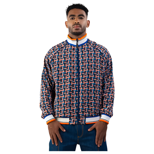 WEAVE PRINT BOMBER JACKET MEN - Janta Kumari 