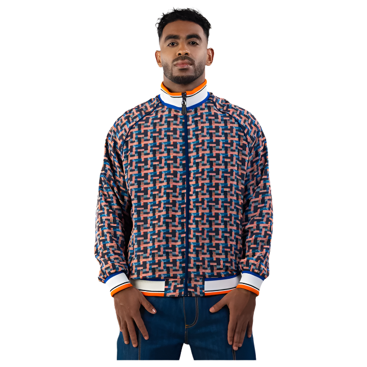 WEAVE PRINT BOMBER JACKET MEN