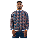 WEAVE PRINT BOMBER JACKET MEN