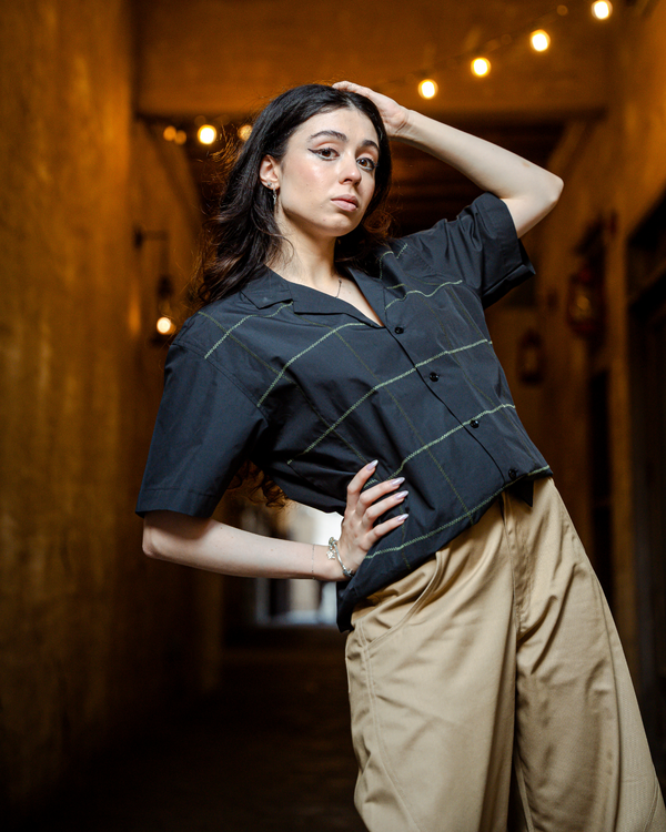 Embroidered Camp Collar Shirt | Camp Collar Shirt | Janta Kumari
