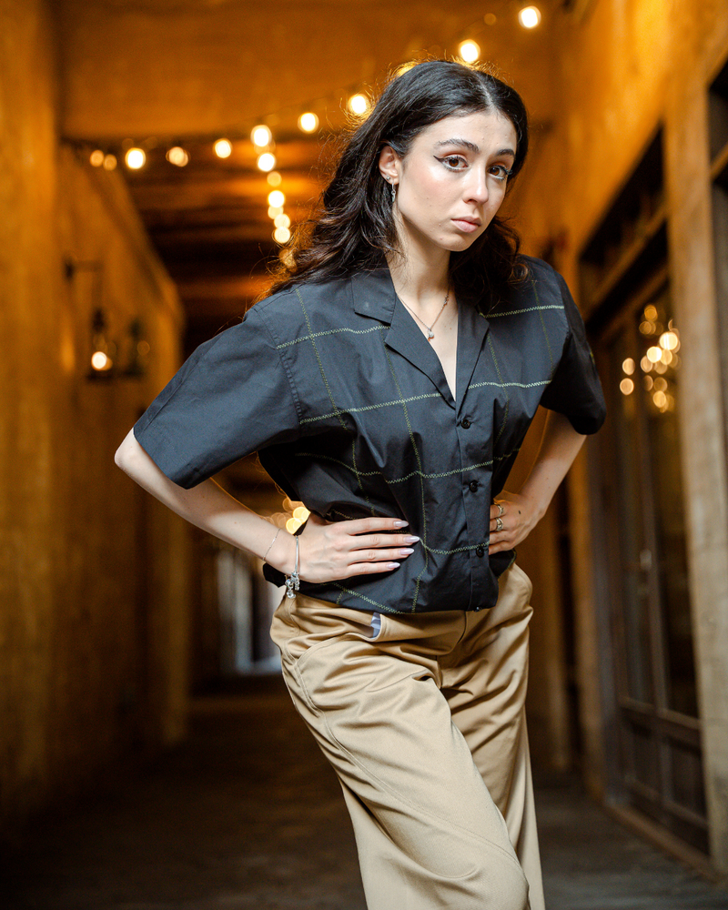 Embroidered Camp Collar Shirt | Camp Collar Shirt | Janta Kumari