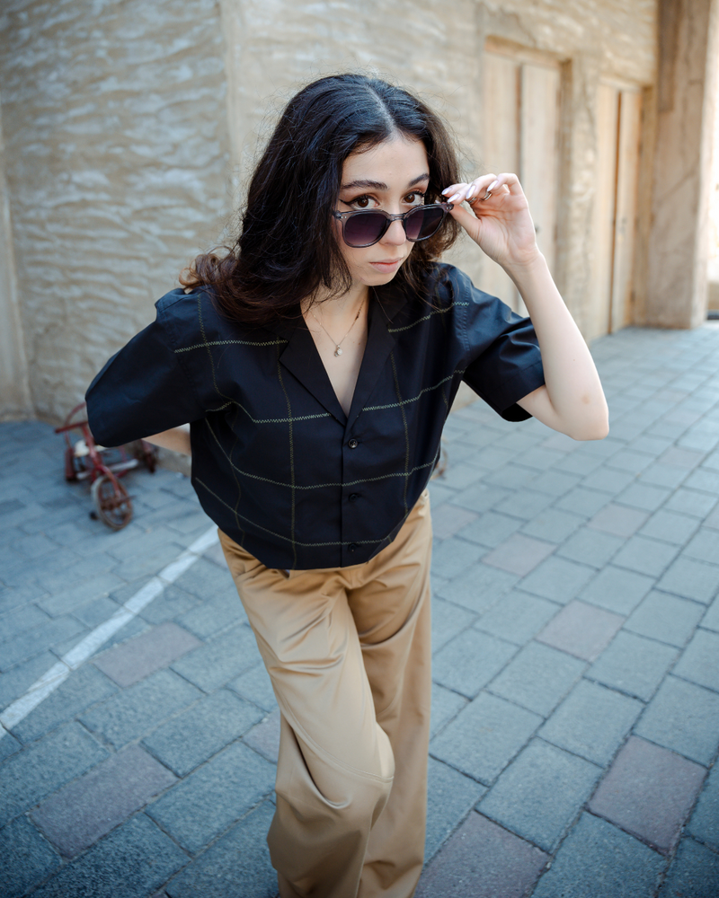 Embroidered Camp Collar Shirt | Camp Collar Shirt | Janta Kumari