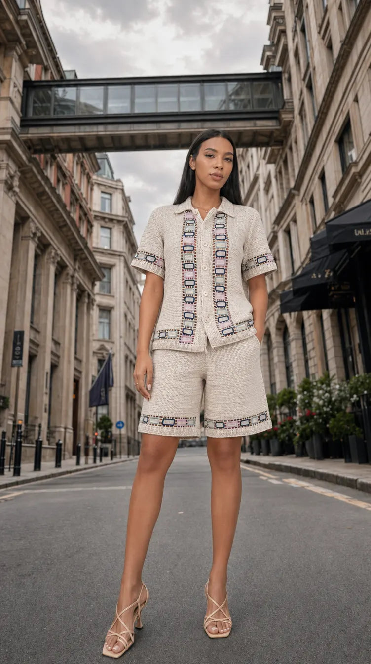 SUNSET CROCHET SHIRT WOMEN